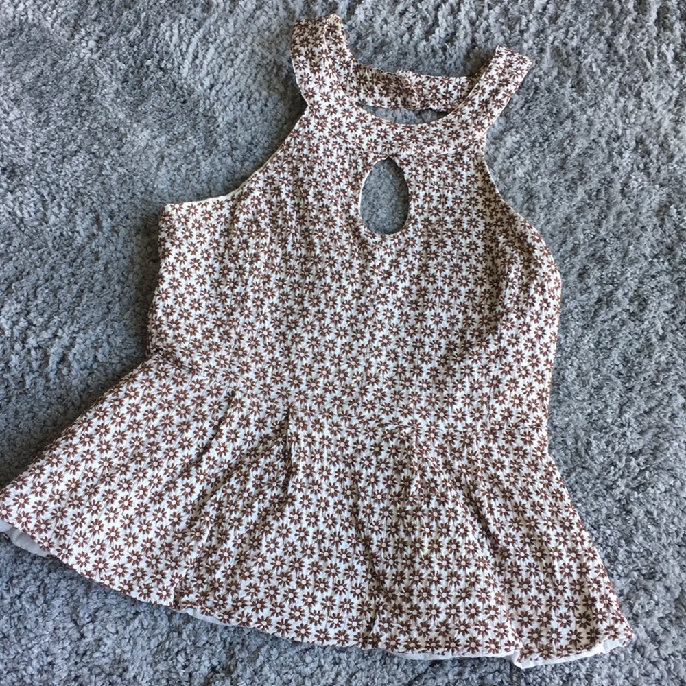 Anthropologie Embroidered Tank Top.